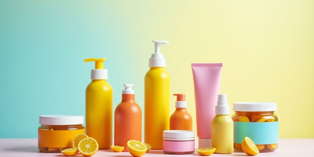 Gesundheitsprodukte für Kinder und Säuglinge in bunten Verpackungen.
